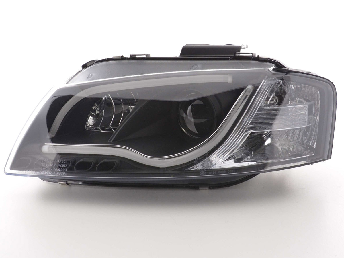 Scheinwerfer Set Daylight LED TFL-Optik Audi A3 Typ 8P/8PA 03-08 schwarz Scheinwerfer Set Daylight LED TFL-Optik Audi A3 Typ 8P/8PA 03-08 schwarz